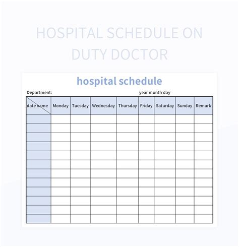community general hospital doctors schedule